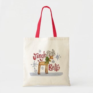 Bag For Life Toat Bag - Jingle Bells Reindeer