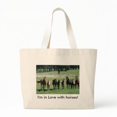 Bag -  I'm in Love with horses! by smilodonart