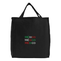 Bag, Mexico lindo, tri-color embroidered bags by dantopa Bag, Mexico lindo, tri-color embroidered bags