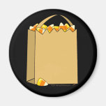 Bag of Candy Corn Fun Halloween Template Refrigerator Magnets