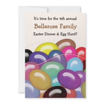 Bag of Jelly Beans Easter Egg Hunt Invitation by Beezazzler