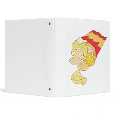 bag of potato chips 3 ring binder by doonidesigns