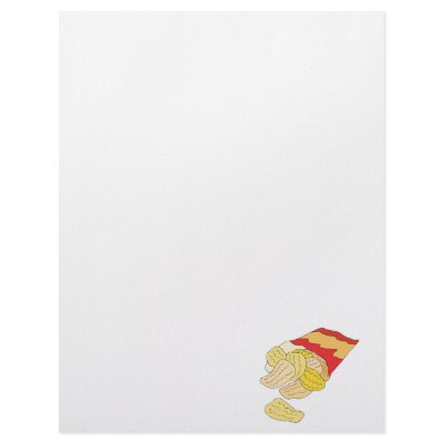 bag of potato chips letterhead design by doonidesigns