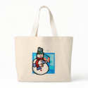 Bag - Snowman Flag by pawtraitart Bag - Snowman Flag