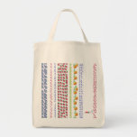 bag with barcode of watercolor fruits design