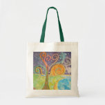 Bag with Swirly Tree Design