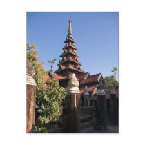 Bagaya Kyaung Monastery Postcard by SabineSt Bagaya Kyaung Monastery Postcard