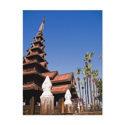 Bagaya Kyaung Monastery Postcard by SabineSt