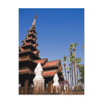 Bagaya Kyaung Monastery Postcard by SabineSt Bagaya Kyaung Monastery Postcard