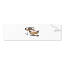 bagel and cream cheese bumper stickers