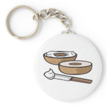 bagel and cream cheese keychains
