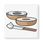 bagel and cream cheese magnets