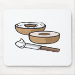 bagel and cream cheese mouse pad