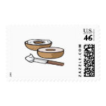 bagel and cream cheese postage