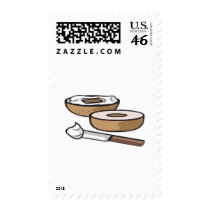 bagel and cream cheese postage by doonidesigns bagel and cream cheese postage