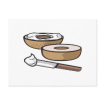 bagel and cream cheese postcards by doonidesigns bagel and cream cheese postcards