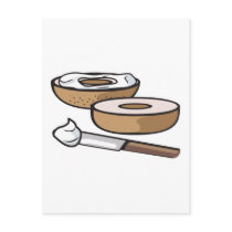 bagel and cream cheese post cards