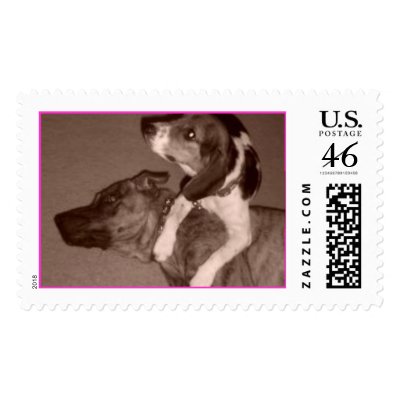 Bagel and Shenzi Postage by adrach