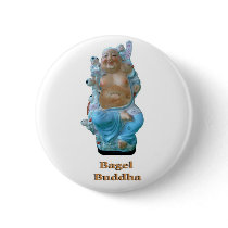 Bagel Buddha Pinback Button