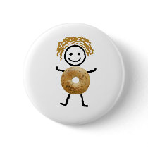 Bagel Kid Button