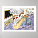 Bagel Shop Cartoon Posters