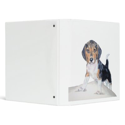 Bagel the Beagle Puppy Binder by mozache