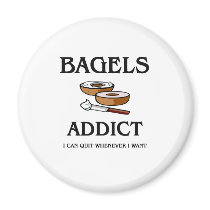 Bagels Addict magnets by foodshirts Bagels Addict magnets