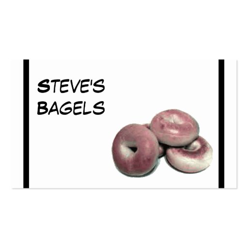 Bagels! Business Card Template (front side)