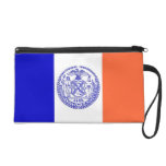 Bagettes Bag with Flag of New York, U.S.A. Wristlet Clutch