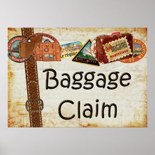Baggage Claim Sign Poster | Zazzle