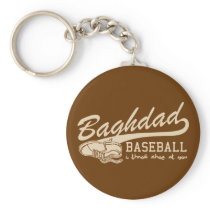 baghdad baseball - i throw shoe at you key chains