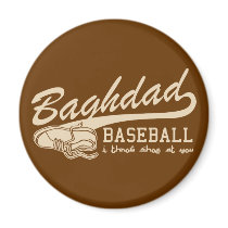 baghdad baseball - i throw shoe at you magnets