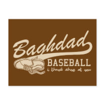 baghdad baseball - i throw shoe at you post cards