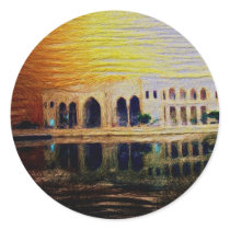baghdad iraq round sticker
