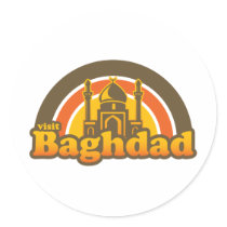 Baghdad Super Retro Round Stickers
