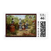 Bagpipe Band Christmas Dogs, Cat Opossum Violano Postage