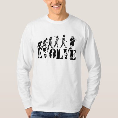 Bagpipe Pipers Bagpiper Musical Evolution Art Tshirts