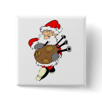 Bagpipe Santa Pin