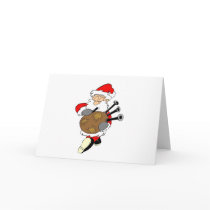 Bagpipe Santa Cards