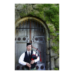 Bagpiper at Castle print