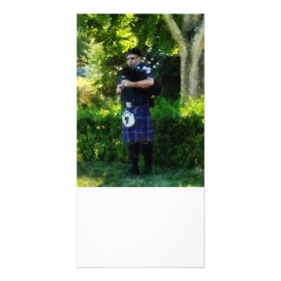 Bagpiper Customized Photo Card by SusanSavad