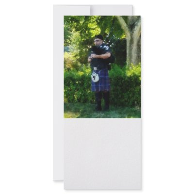 Bagpiper Personalized Rack Card by SusanSavad
