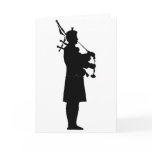 Bagpiper Silhouette Greeting Cards