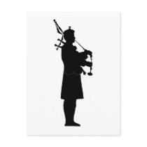 Bagpiper Silhouette Postcards