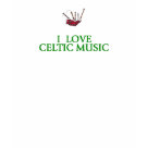 ladies_fitted_babydoll - I love celtic nusic top with small bagpipes