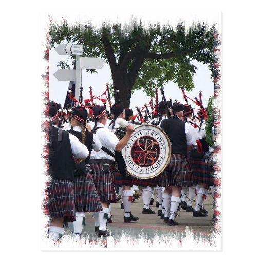 Bagpipes and Drums Postcard Zazzle