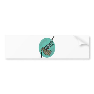 bagpipes bumper stickers by geekme