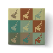 Bagpipes Pop Art Pinback Button