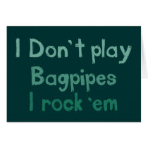Bagpipes Rock It Greeting Card cards