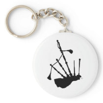 Bagpipes Silhouette Keychains